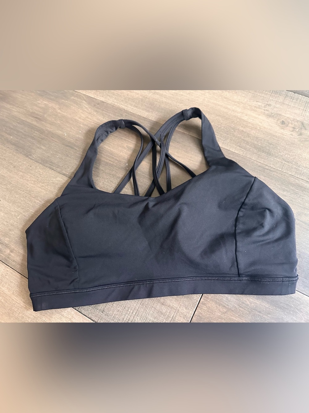 Lululemon women's black sports bra size 12 excellent condition